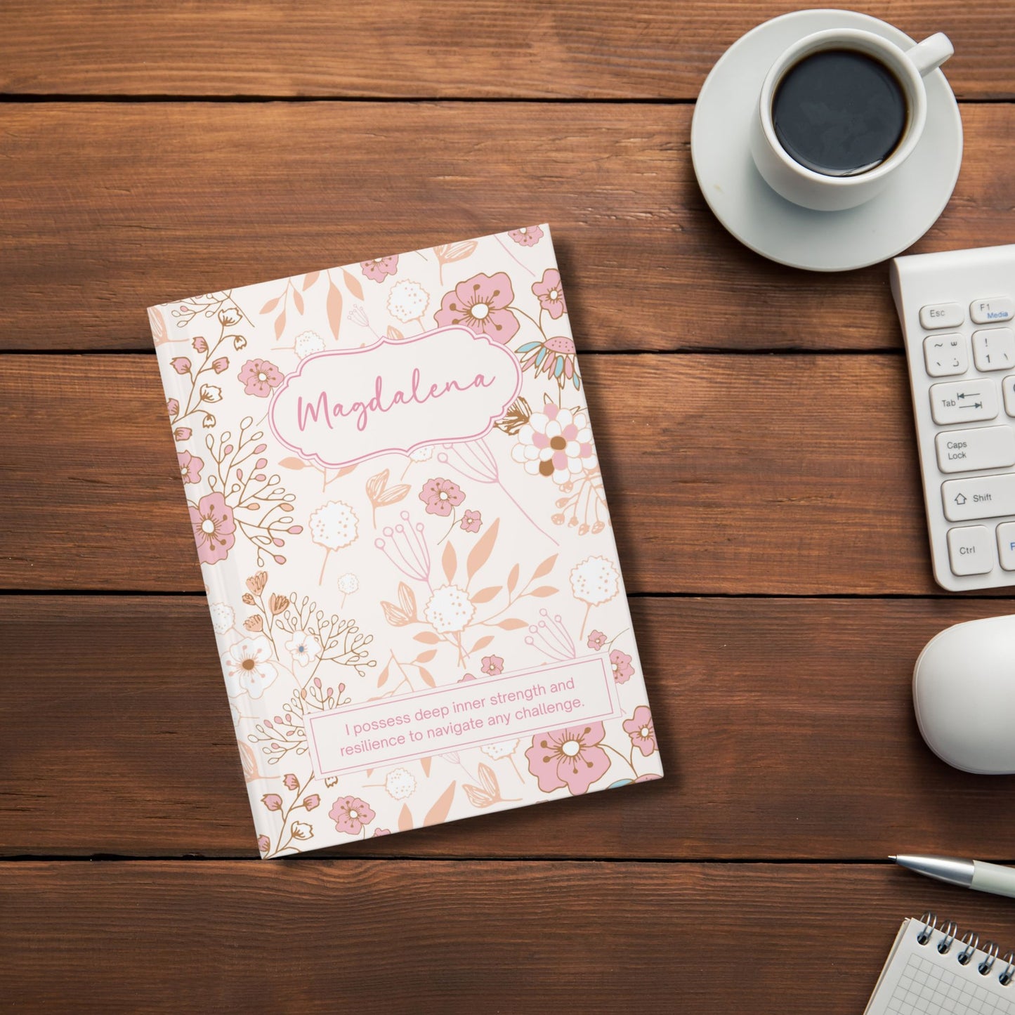 Personalized Vintage Floral Hardcover Journal: Cultivate Gratitude, Self-Care & Inner Growth - Inspirational Writing Notebook