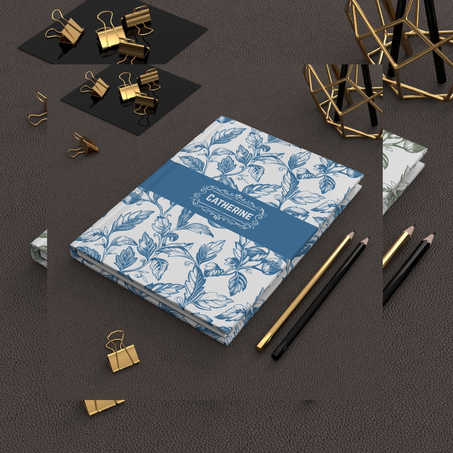 Custom Floral Hardcover Journal | Vintage Style