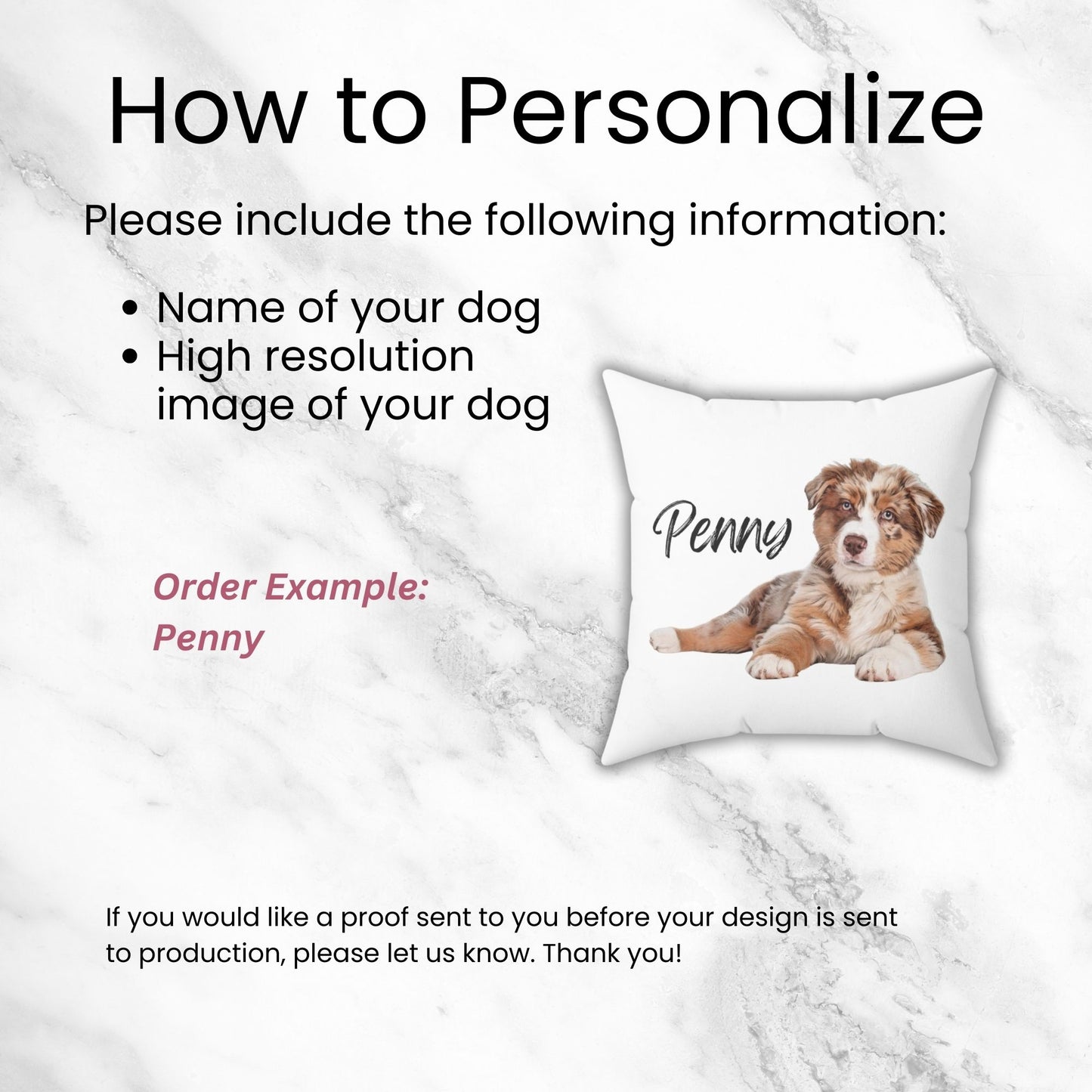 Personalized Dog Photo Pillow: Watercolor Dog (Sitting On Its Side)