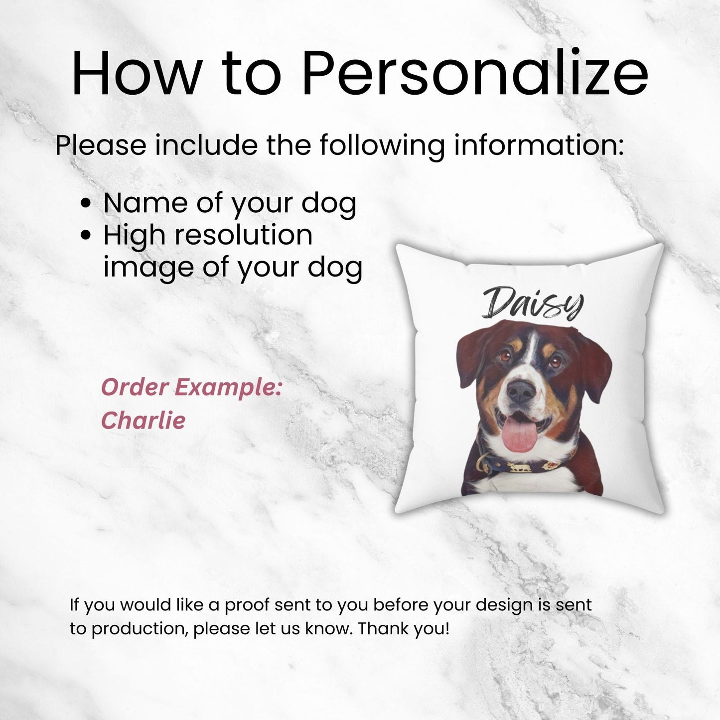 Customized Dog Portrait Pillow: Watercolor Dog