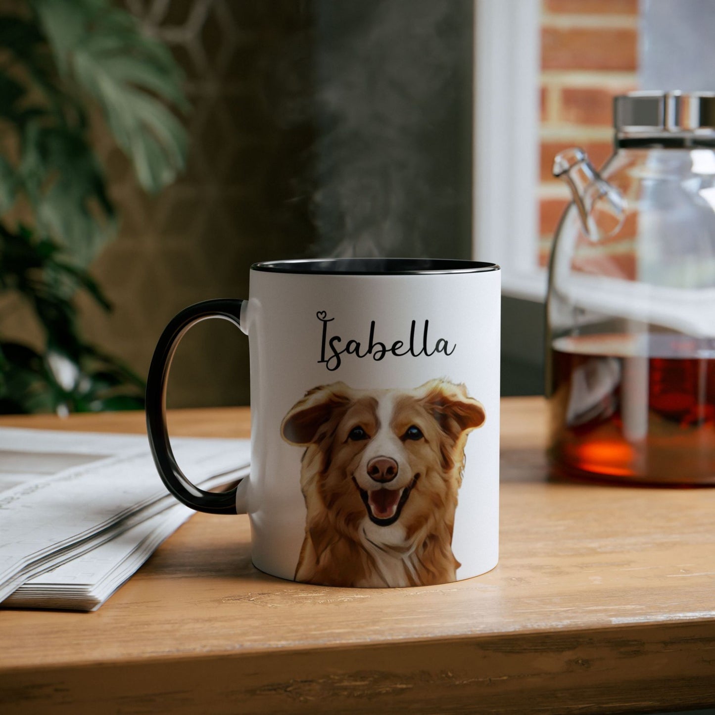 Personalized Watercolor Dog Mug - Custom Pet Portrait - The Perfect Gift for Dog Moms