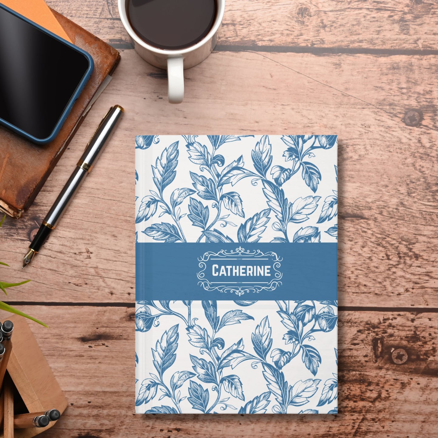 Custom Floral Hardcover Journal | Vintage Style
