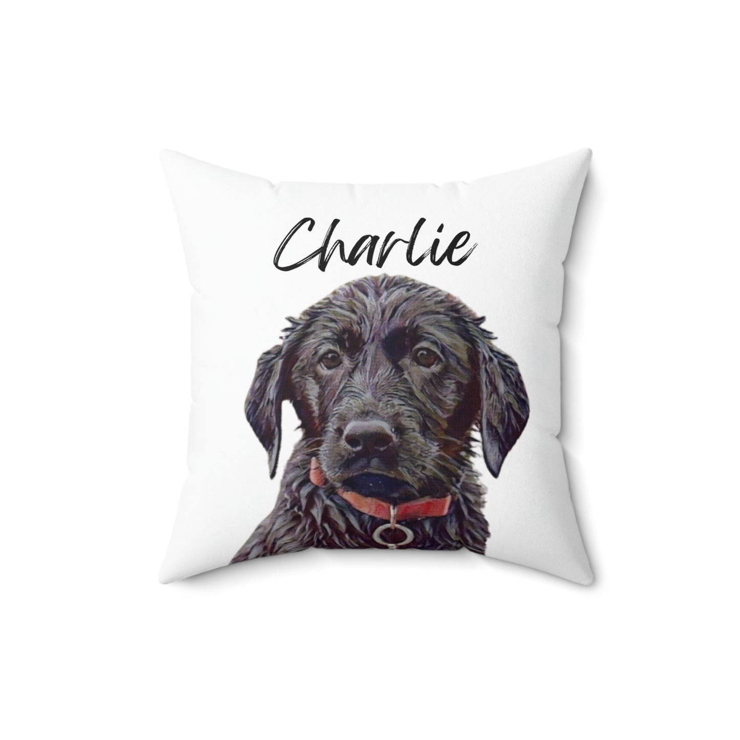 Personalized Dog Portrait Pillow: Watercolor Dog