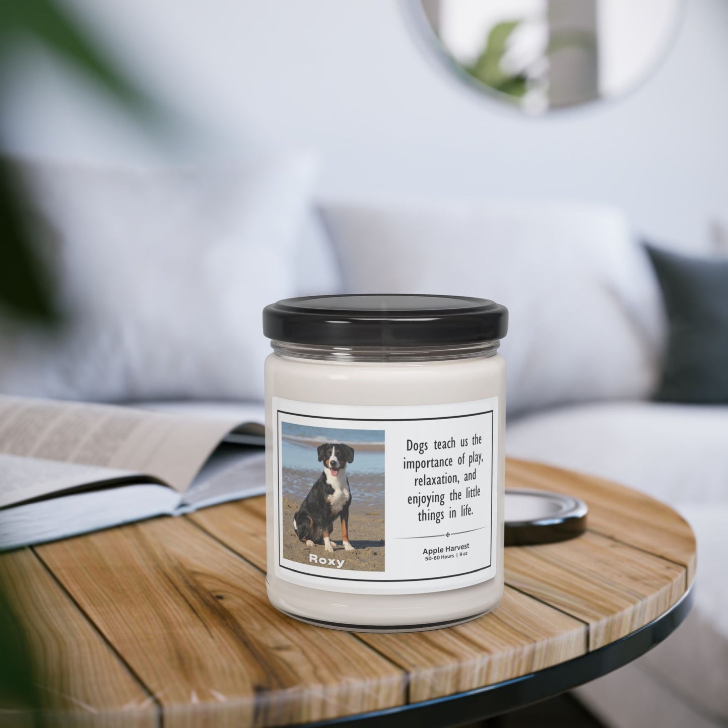 Personalized Scented Soy Candle: Dog Themed Self-Care Candle - Inspirational Quotes