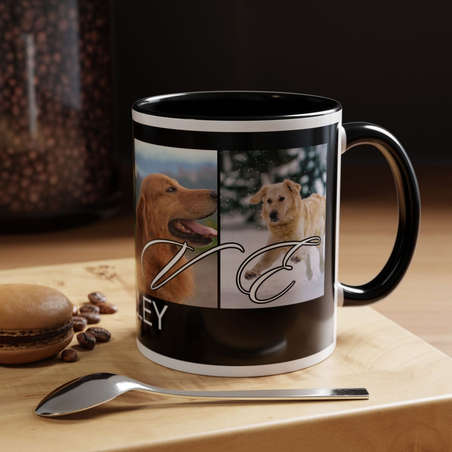 Customized Dog Photo Collage Mug - LOVE - 4 Photos