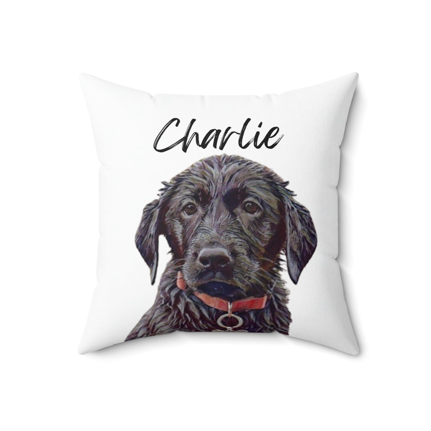 Personalized Dog Portrait Pillow: Watercolor Dog