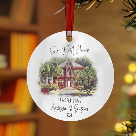 Our First Home: A Dreamy Watercolor Christmas Ornament