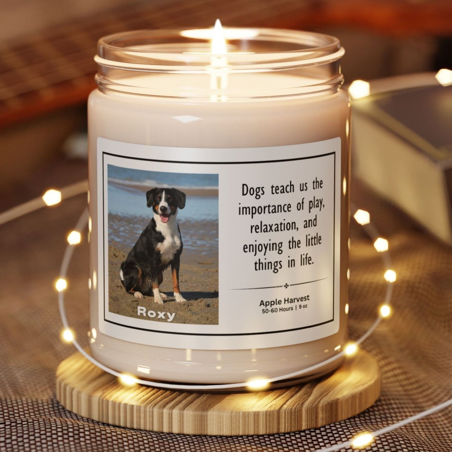 Personalized Scented Soy Candle: Dog Themed Self-Care Candle - Inspirational Quotes