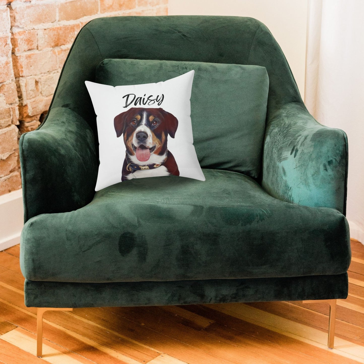 Customized Dog Portrait Pillow: Watercolor Dog