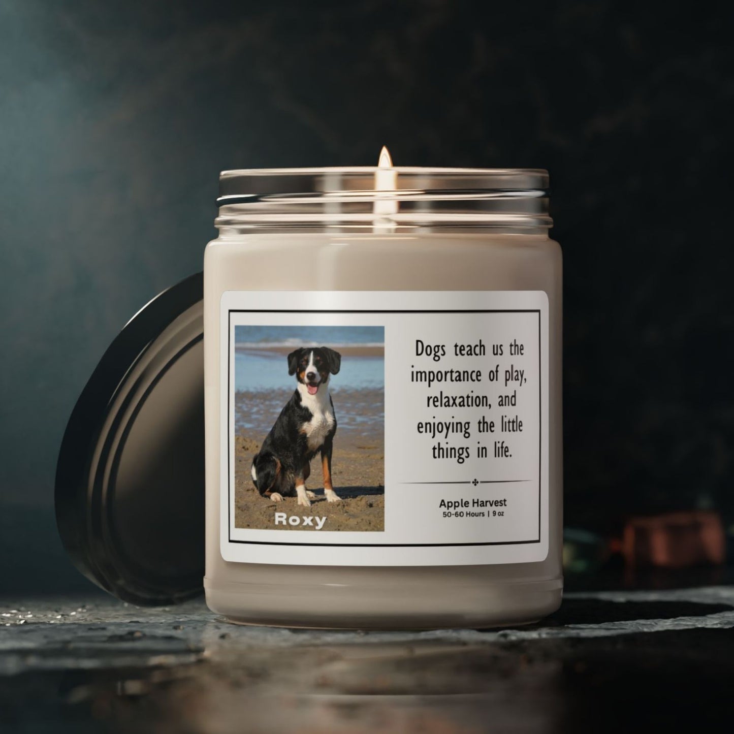 Personalized Scented Soy Candle: Dog Themed Self-Care Candle - Inspirational Quotes