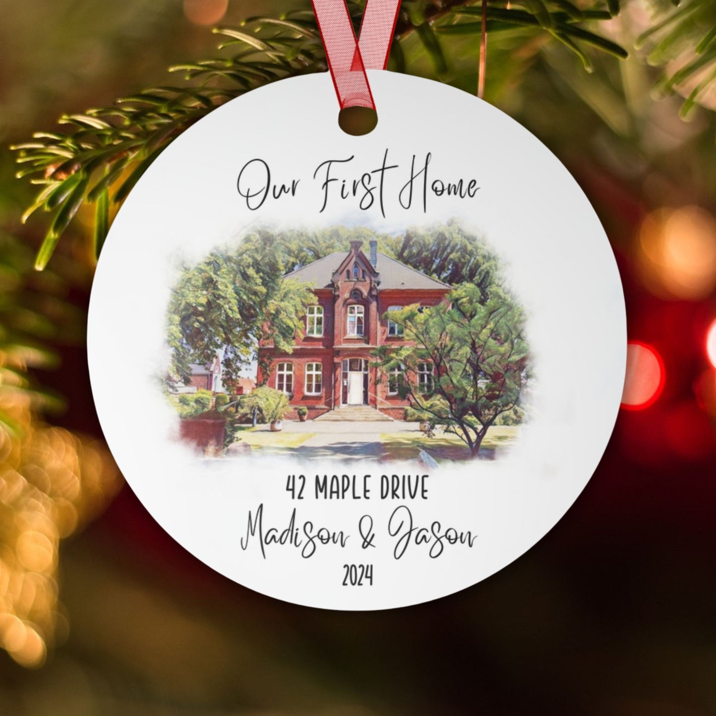 Our First Home: A Dreamy Watercolor Christmas Ornament