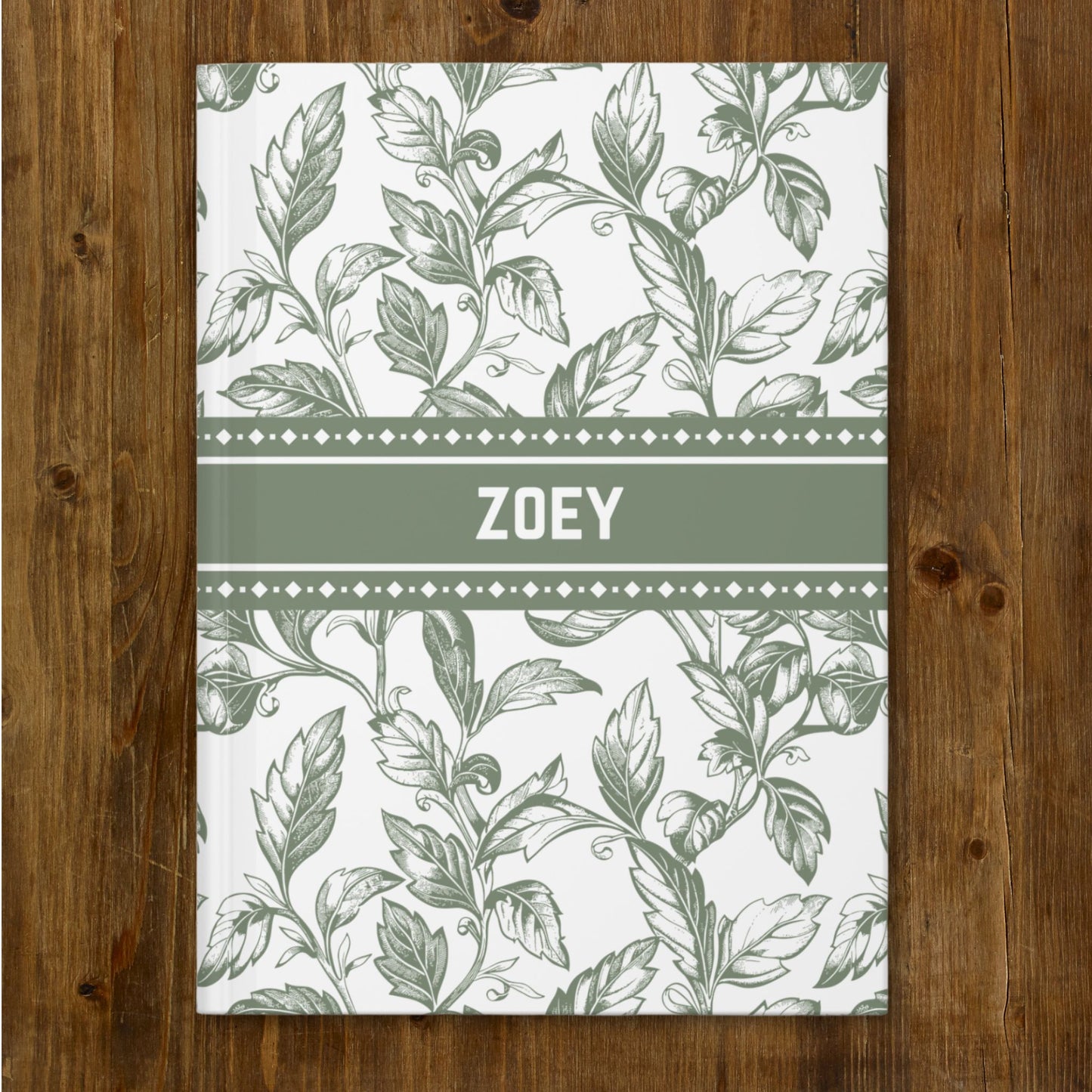 Custom Vintage Floral Journal - Elegant Matte Hardcover