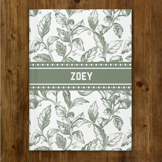 Custom Vintage Floral Journal - Elegant Matte Hardcover
