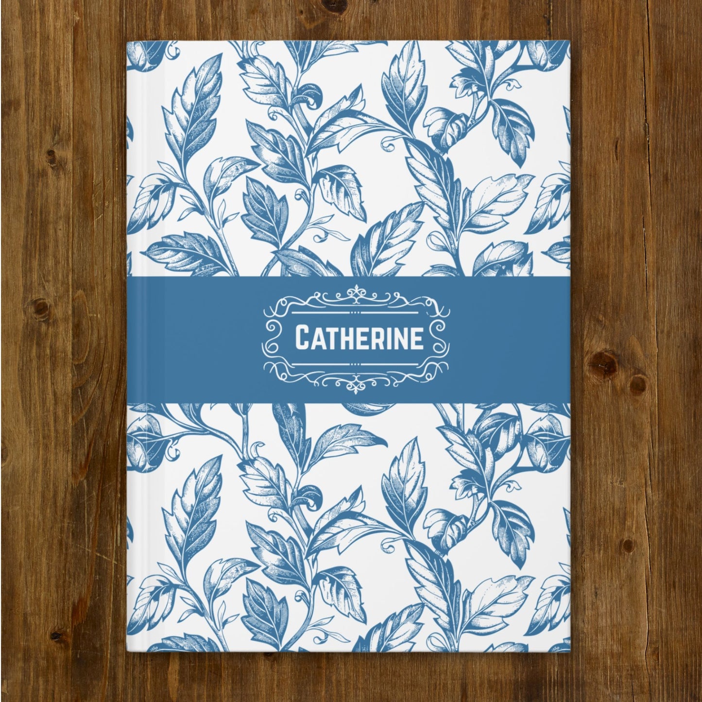 Custom Floral Hardcover Journal | Vintage Style