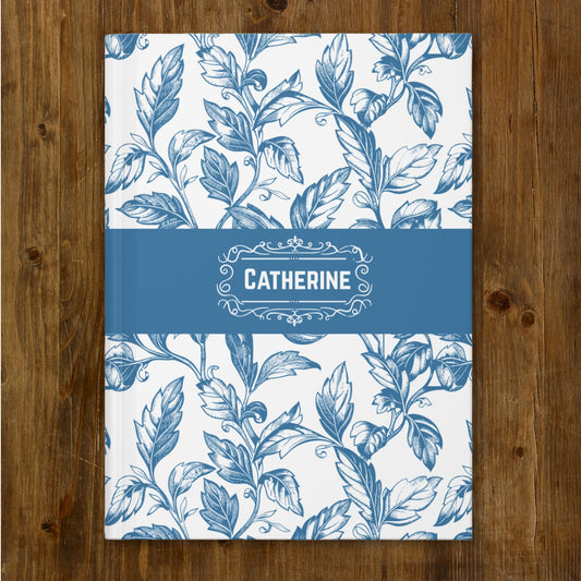 Custom Floral Hardcover Journal | Vintage Style