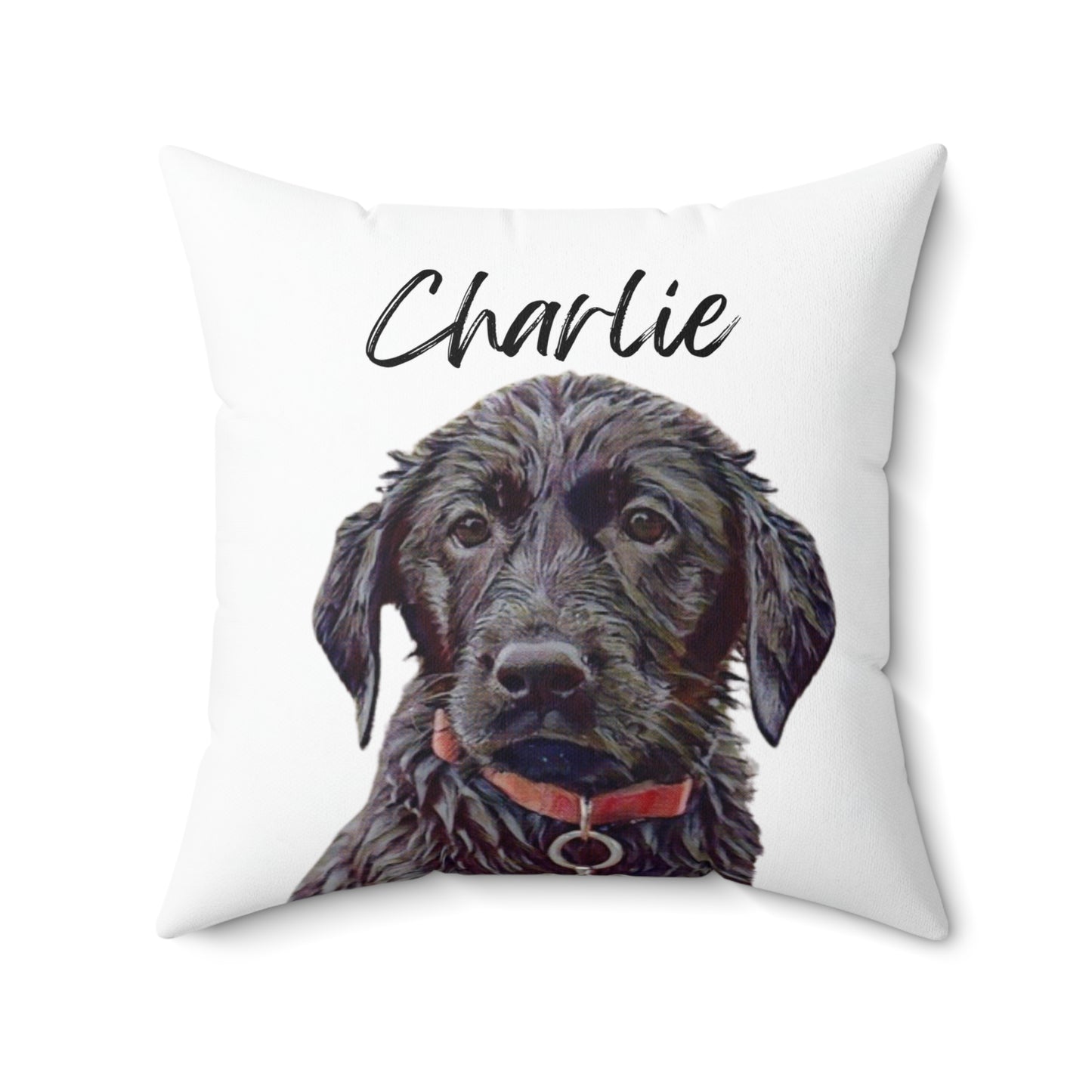 Personalized Dog Portrait Pillow: Watercolor Dog