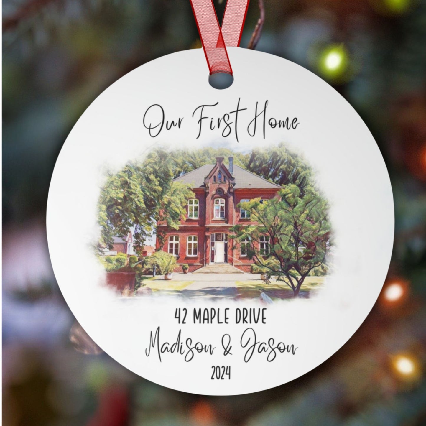 Our First Home: A Dreamy Watercolor Christmas Ornament