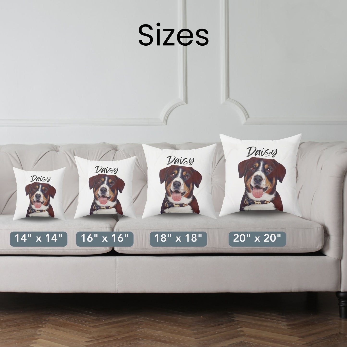 Customized Dog Portrait Pillow: Watercolor Dog