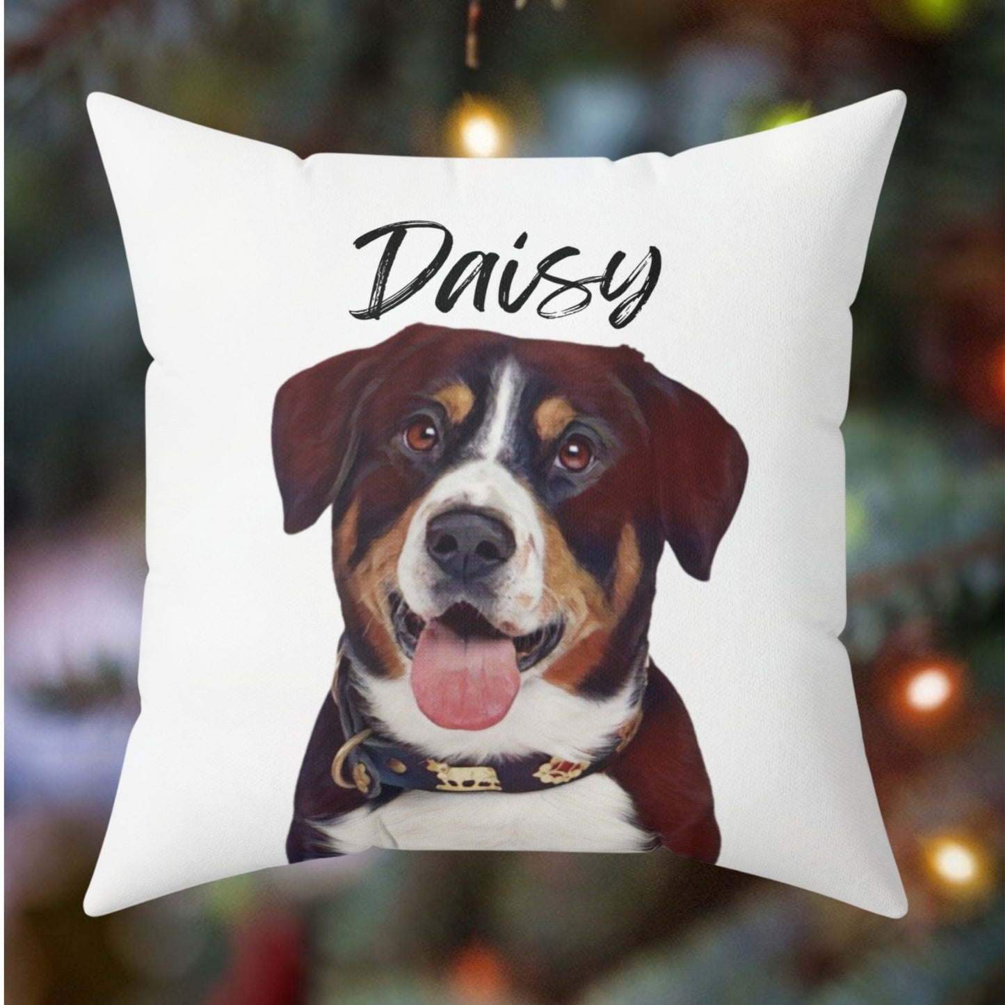 Customized Dog Portrait Pillow: Watercolor Dog