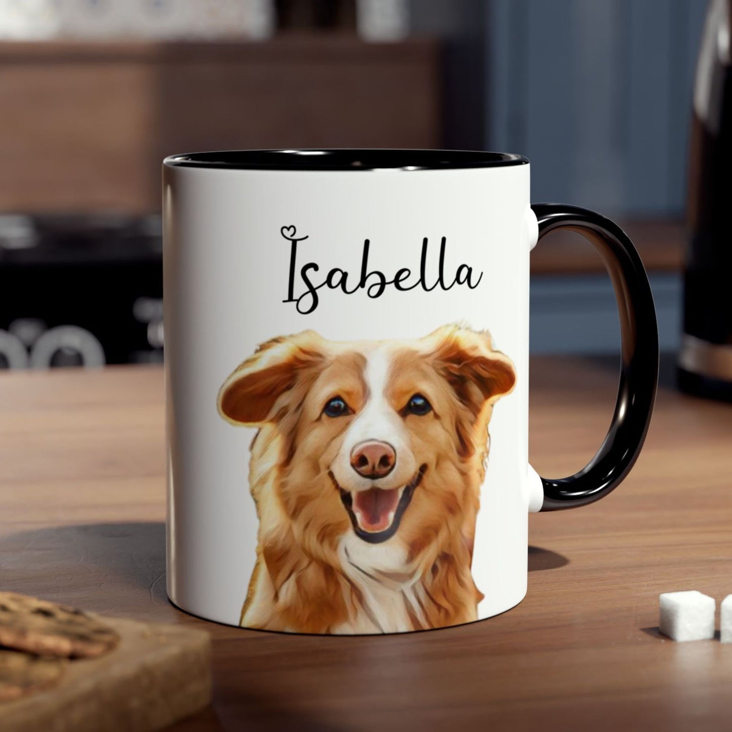 Personalized Watercolor Dog Mug - Custom Pet Portrait - The Perfect Gift for Dog Moms