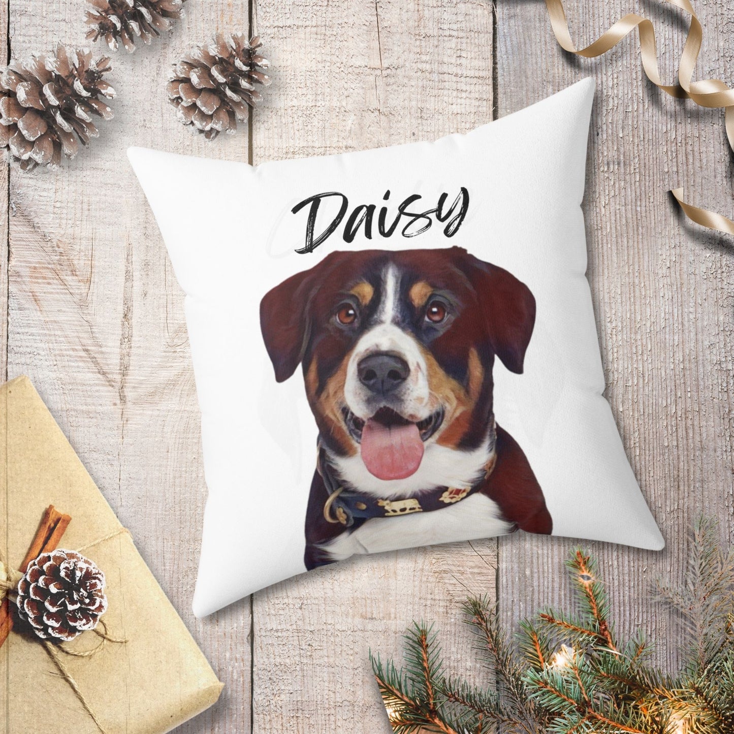 Customized Dog Portrait Pillow: Watercolor Dog