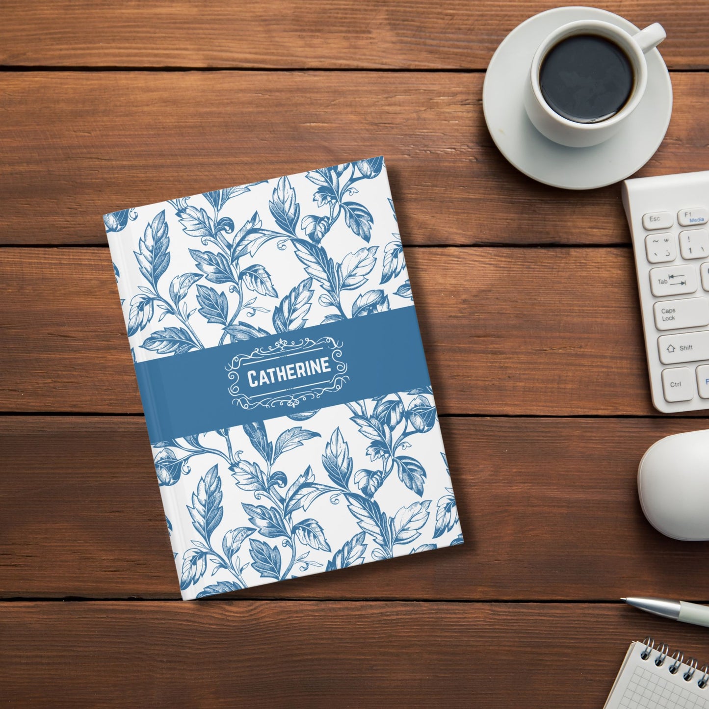 Custom Floral Hardcover Journal | Vintage Style