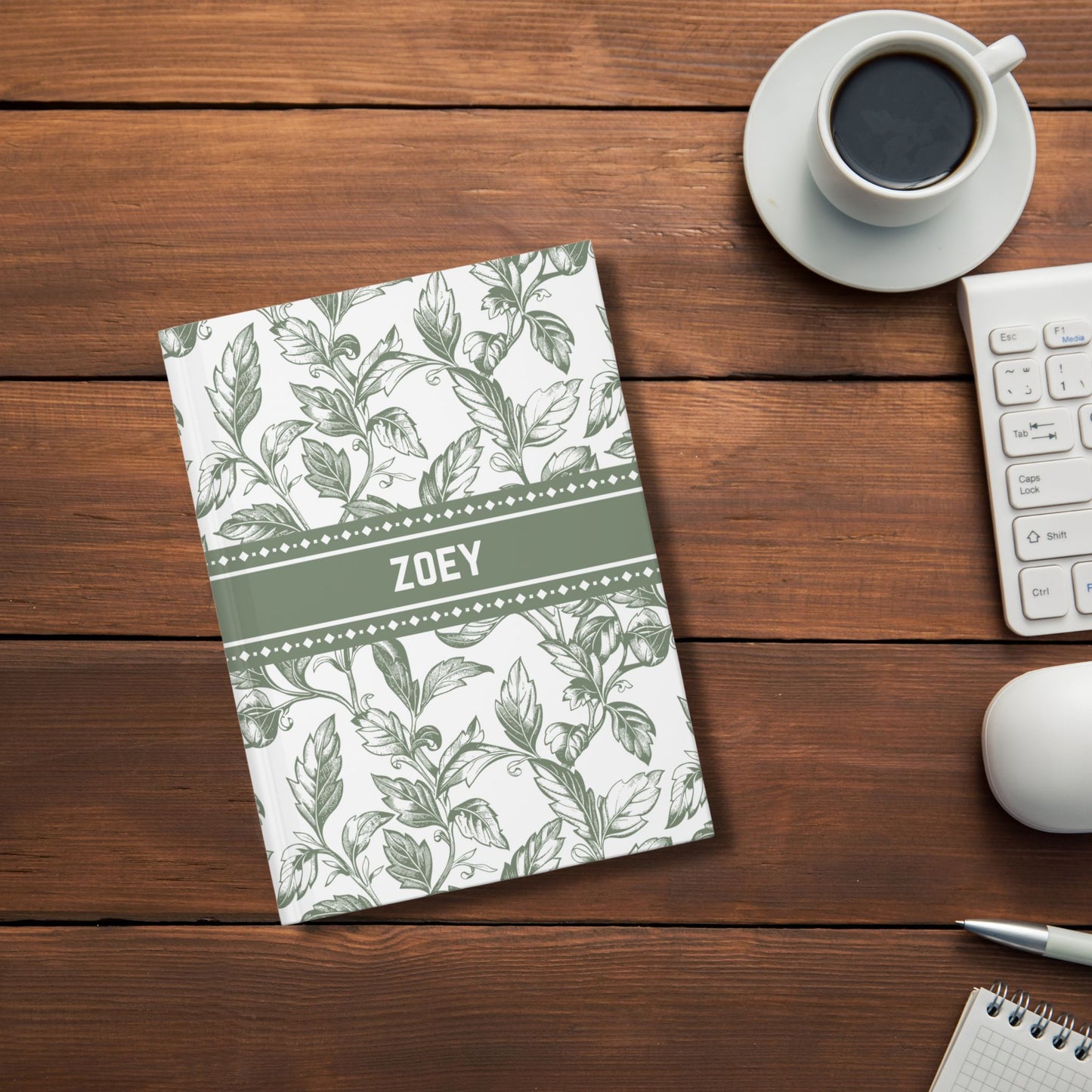 Custom Vintage Floral Journal - Elegant Matte Hardcover