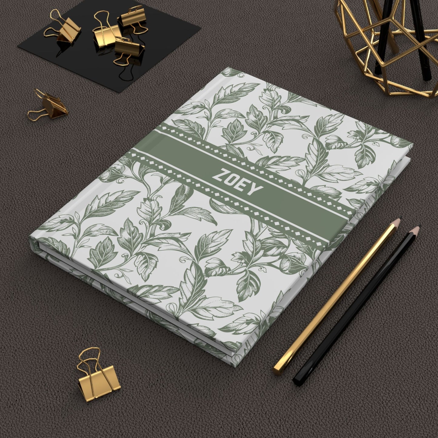 Custom Vintage Floral Journal - Elegant Matte Hardcover